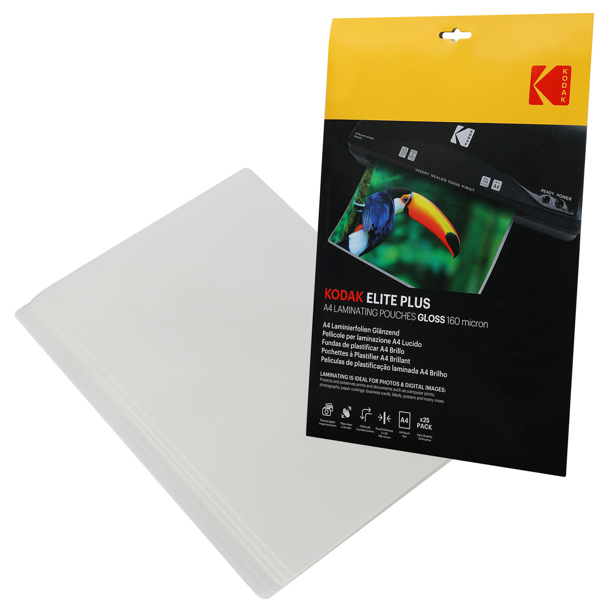 Kodak A4 Elite Plus Laminating Pouches 160mcn PK25 texetretail